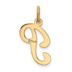 14KY Script Letter P Initial Charm - Image 3
