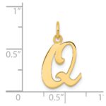 14KY Script Letter Q Initial Charm - Image 4