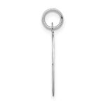 14KW White Gold Script Letter O Initial Charm - Image 2