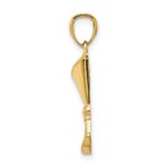 14k Martini Glass with Green CZ Olive Pendant - Image 2