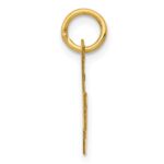 14K Small Fancy Script Letter M Initial Charm - Image 2