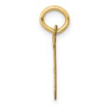 14K Small Fancy Script Letter T Initial Charm - Image 2