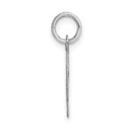 14k White Gold Small Fancy Script Letter H Initial Charm - Image 2