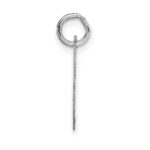 14k White Gold Small Fancy Script Letter I Initial Charm - Image 2