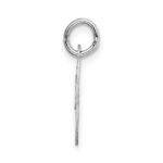 14k White Gold Small Fancy Script Letter O Initial Charm - Image 2