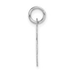 14k White Gold Small Fancy Script Letter R Initial Charm - Image 2