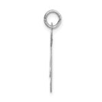 14K White Gold Medium Fancy Script Letter G Initial Charm - Image 2