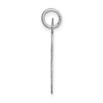 14K White Gold Medium Fancy Script Letter M Initial Charm - Image 2