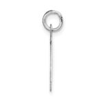 14K White Gold Medium Fancy Script Letter O Initial Charm - Image 2