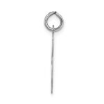 14K White Gold Medium Fancy Script Letter P Initial Charm - Image 2