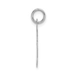 14K White Gold Medium Fancy Script Letter R Initial Charm - Image 2