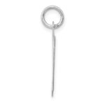 14k White Gold Large Fancy Script Letter D Initial Charm - Image 2