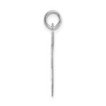 14k White Gold Large Fancy Script Letter G Initial Charm - Image 2