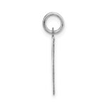 14k White Gold Large Fancy Script Letter H Initial Charm - Image 2