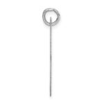 14k White Gold Large Fancy Script Letter I Initial Charm - Image 2