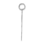 14k White Gold Large Fancy Script Letter J Initial Charm - Image 2