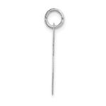 14k White Gold Large Fancy Script Letter L Initial Charm - Image 2