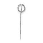 14k White Gold Large Fancy Script Letter N Initial Charm - Image 2
