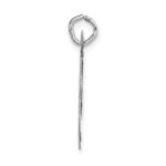 14k White Gold Large Fancy Script Letter T Initial Charm - Image 2