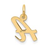 14k Small Script Letter A Initial Charm - Image 3