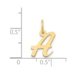 14k Small Script Letter A Initial Charm - Image 4