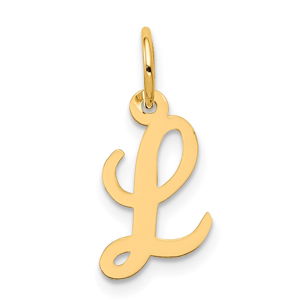 YC658L.jpg 14k Small Script Letter L Initial Charm - Image 1