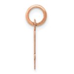 14k Rose Gold Small Script Letter V Initial Charm - Image 2