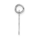 14k White Gold Small Script Letter I Initial Charm - Image 2
