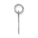 14k White Gold Small Script Letter K Initial Charm - Image 2