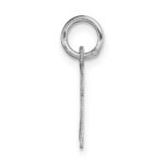 14k White Gold Small Script Letter R Initial Charm - Image 2