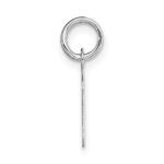 14k White Gold Small Script Letter V Initial Charm - Image 2