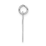 14k White Gold Medium Script Letter F Initial Charm - Image 2