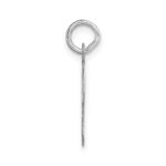 14k White Gold Medium Script Letter I Initial Charm - Image 2