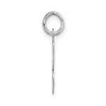 14k White Gold Medium Script Letter K Initial Charm - Image 2