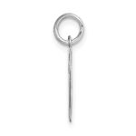 14k White Gold Medium Script Letter M Initial Charm - Image 2