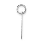 14k White Gold Medium Script Letter O Initial Charm - Image 2