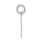 14k White Gold Medium Script Letter T Initial Charm - Image 2
