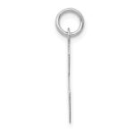 14k White Gold Large Script Letter C Initial Charm - Image 2