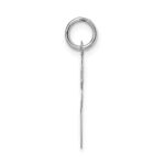 14k White Gold Large Script Letter E Initial Charm - Image 2