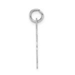 14k White Gold Large Script Letter H Initial Charm - Image 2