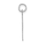 14k White Gold Large Script Letter I Initial Charm - Image 2