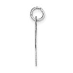 14k White Gold Large Script Letter K Initial Charm - Image 2