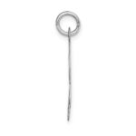 14k White Gold Large Script Letter L Initial Charm - Image 2
