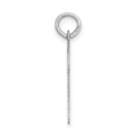 14k White Gold Large Script Letter N Initial Charm - Image 2