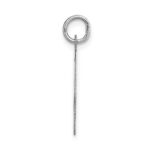14k White Gold Large Script Letter O Initial Charm - Image 2