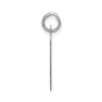 14k White Gold Large Script Letter P Initial Charm - Image 2