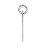 14k White Gold Large Script Letter S Initial Charm - Image 2