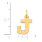 14k Small Block Letter J Initial Charm - Image 4