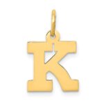 14k Small Block Letter K Initial Charm