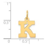 14k Small Block Letter K Initial Charm - Image 4